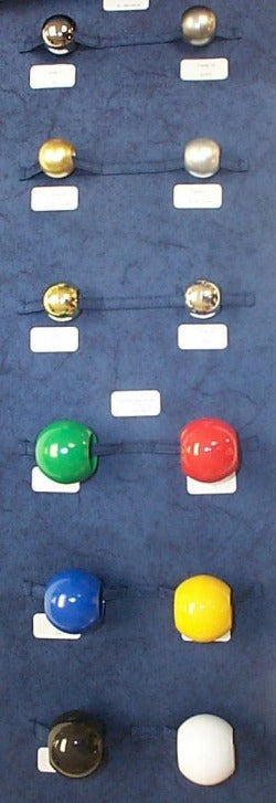 Plastic Ball with center-hole - Metallic Colors
