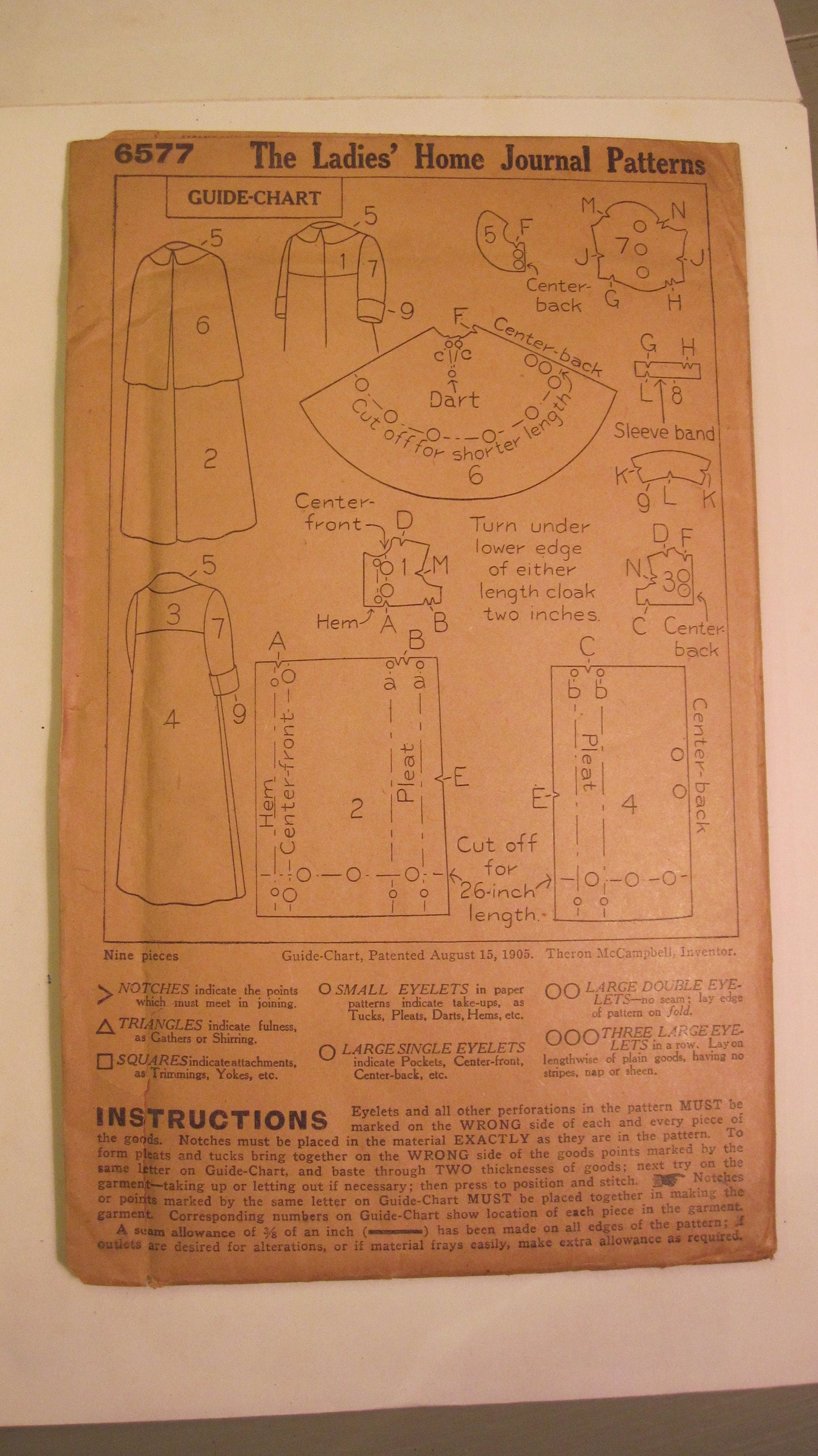 Vintage Sewing Pattern - Infants' Cloak