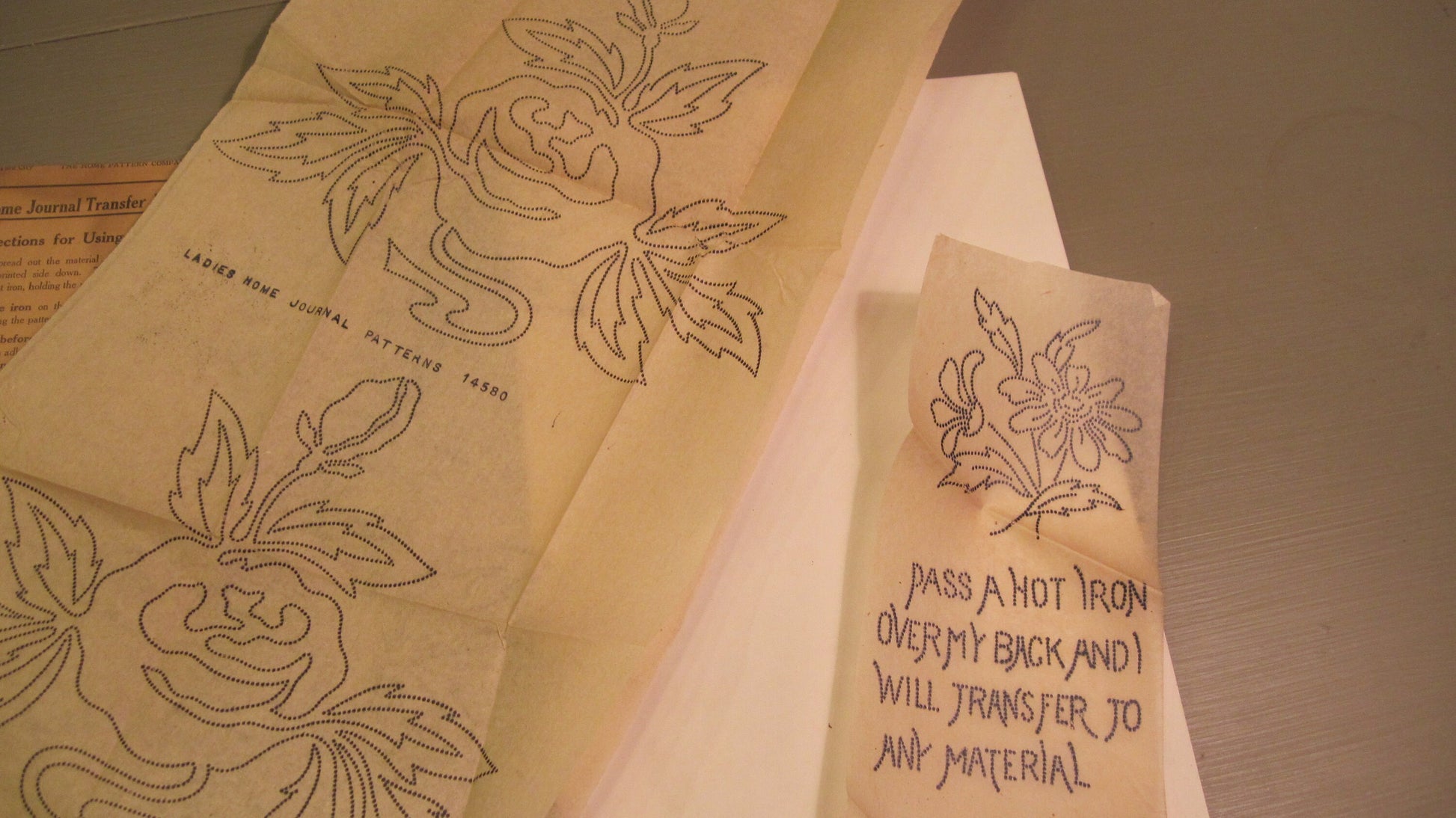 Vintage Embroidery Pattern - Rose , circa 1910's