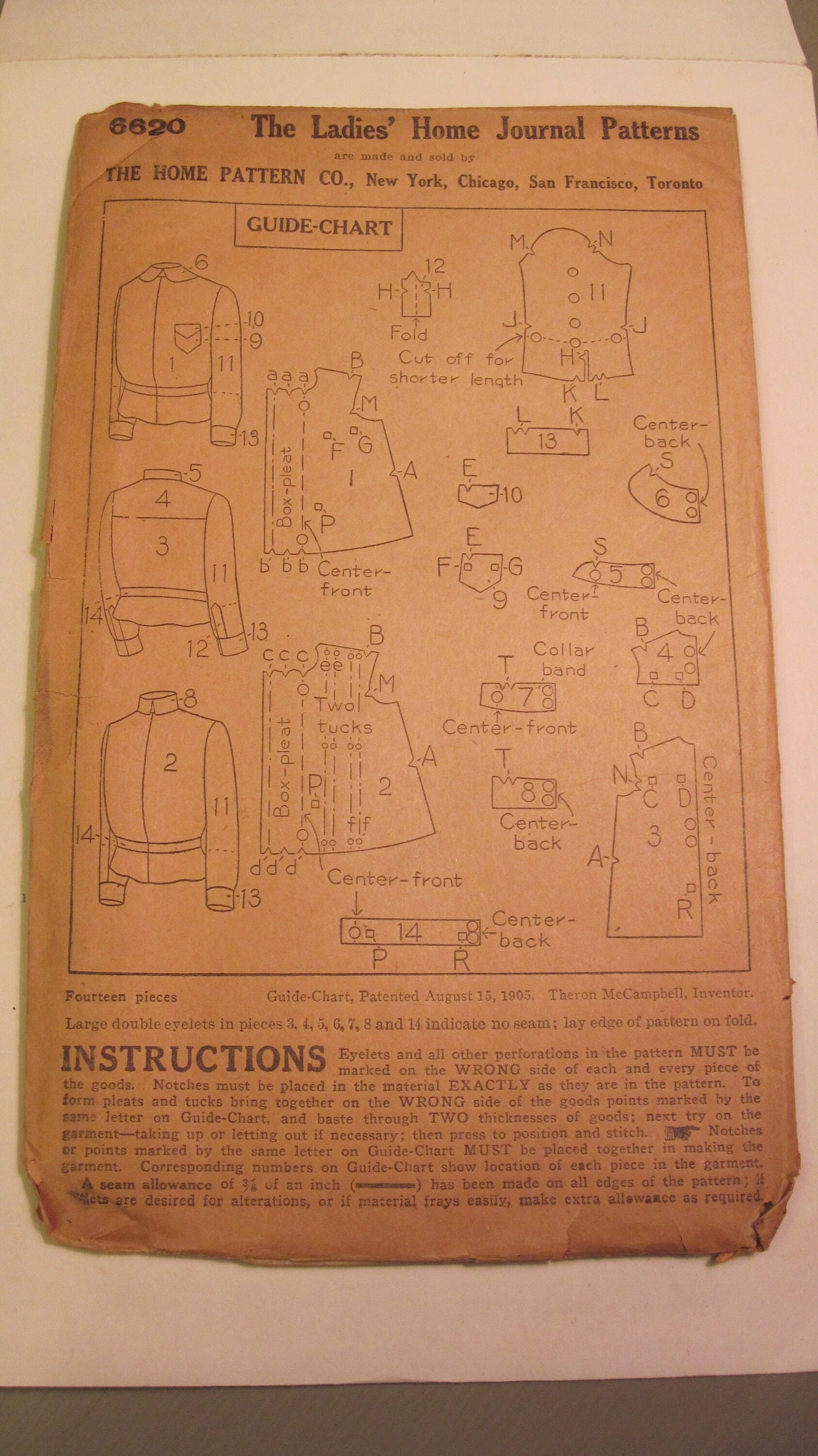 Vintage Sewing Pattern - Boy's Shirt 1920's