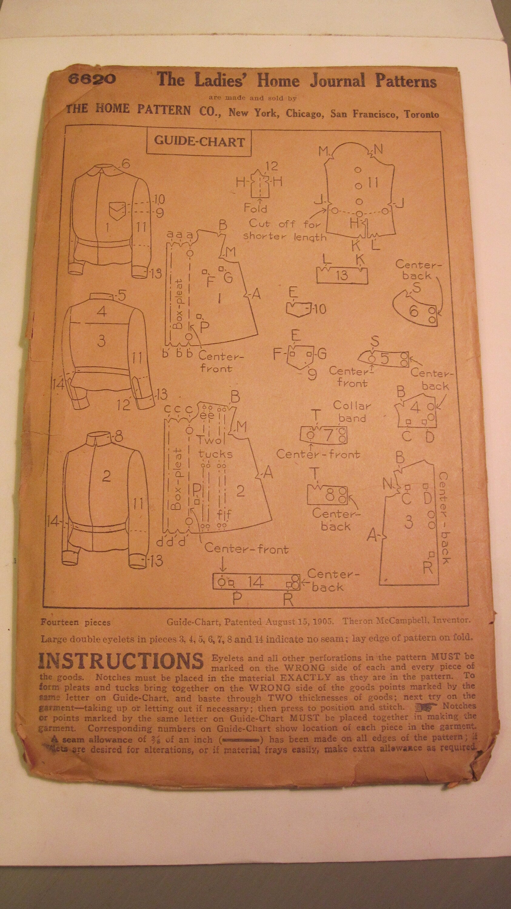 Vintage Sewing Pattern - Boy's Shirt 1920's
