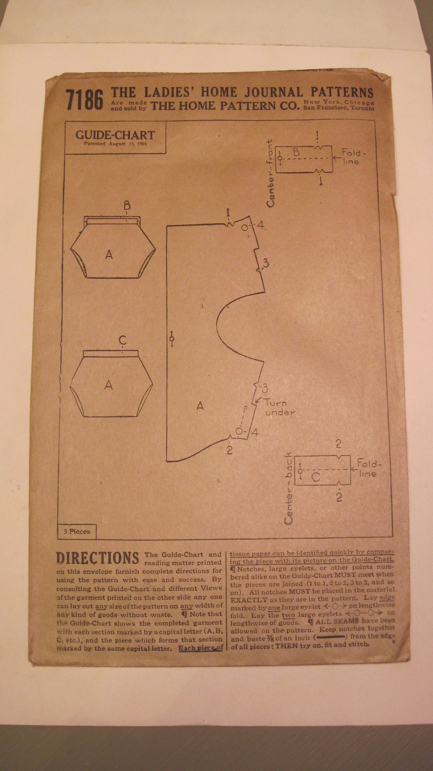 Vintage Sewing Pattern - Little Girl's Drawers 1920's