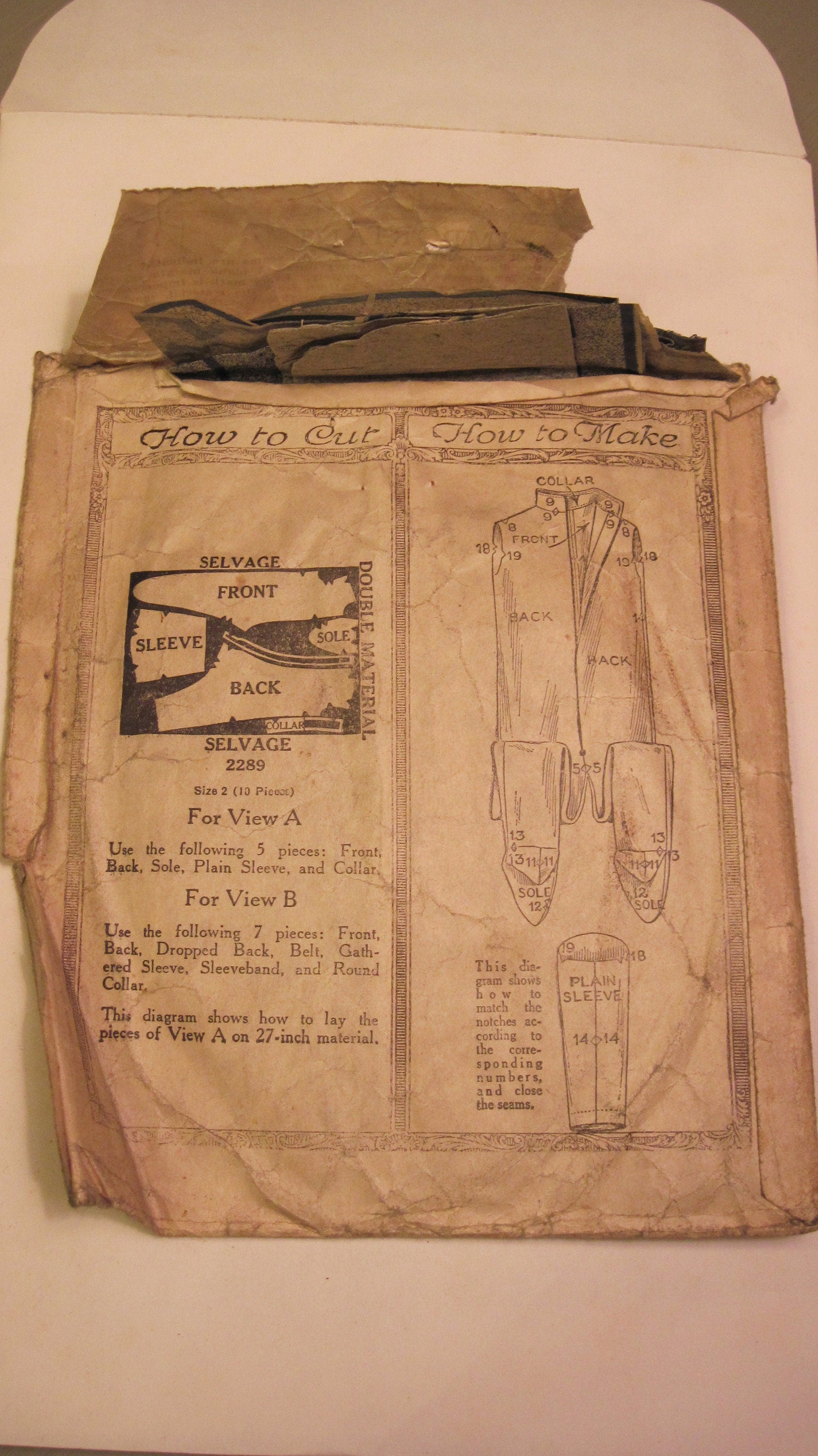 Vintage Sewing Pattern - Child's Night Drawers 1920's