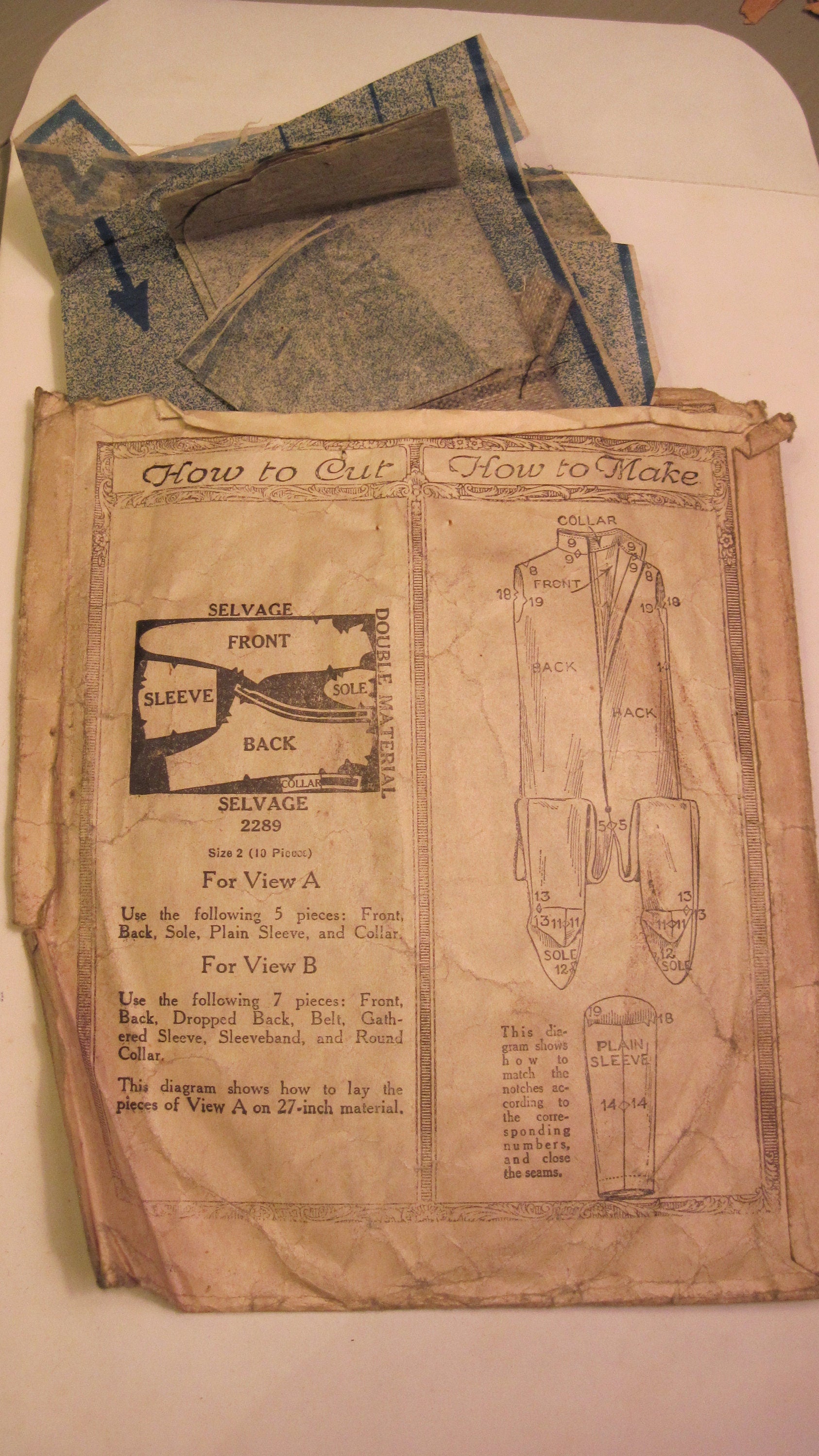 Vintage Sewing Pattern - Child's Night Drawers 1920's