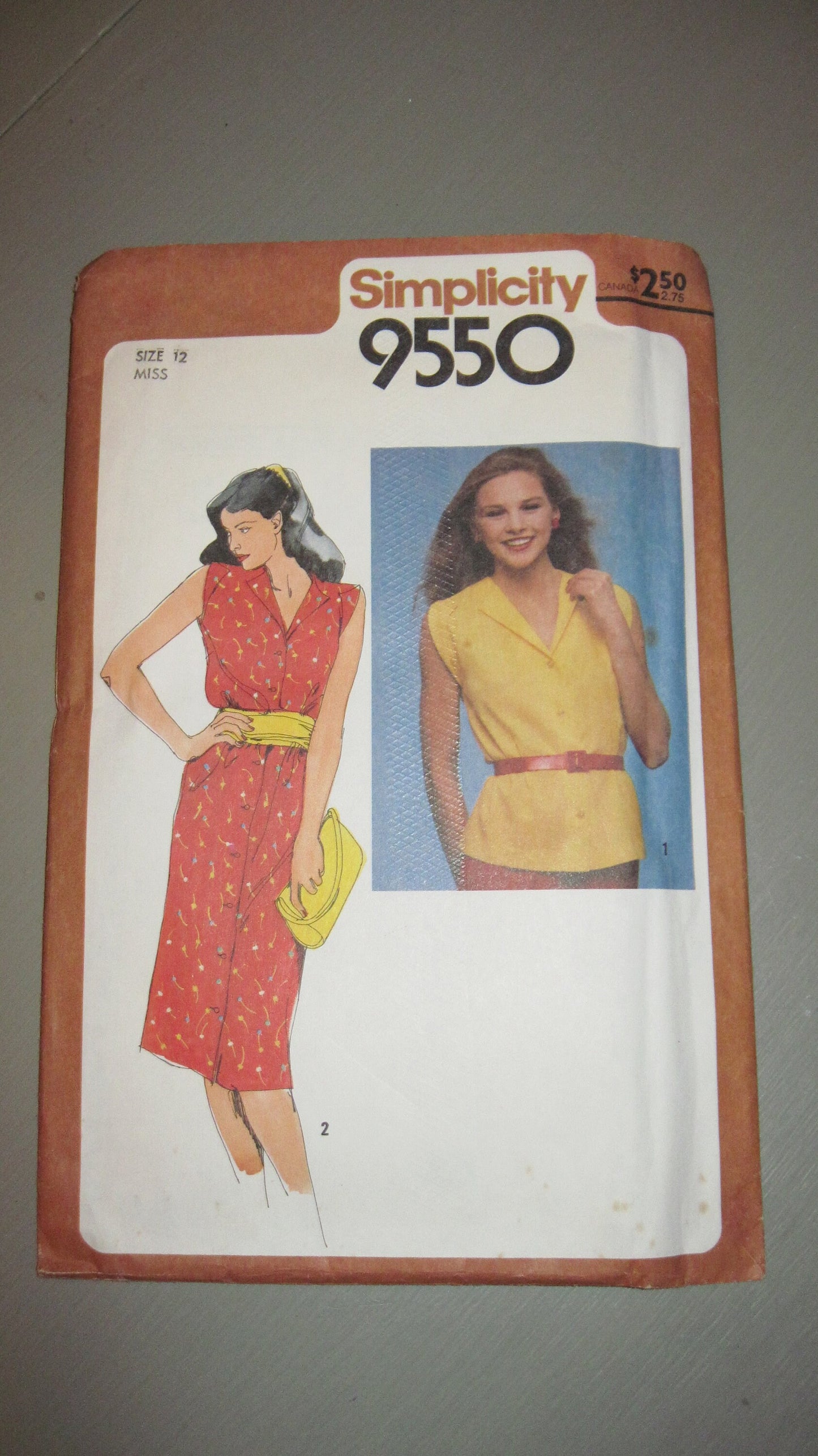 Vintage Simplicity 1980's Shirt & Dress - Size Miss 12