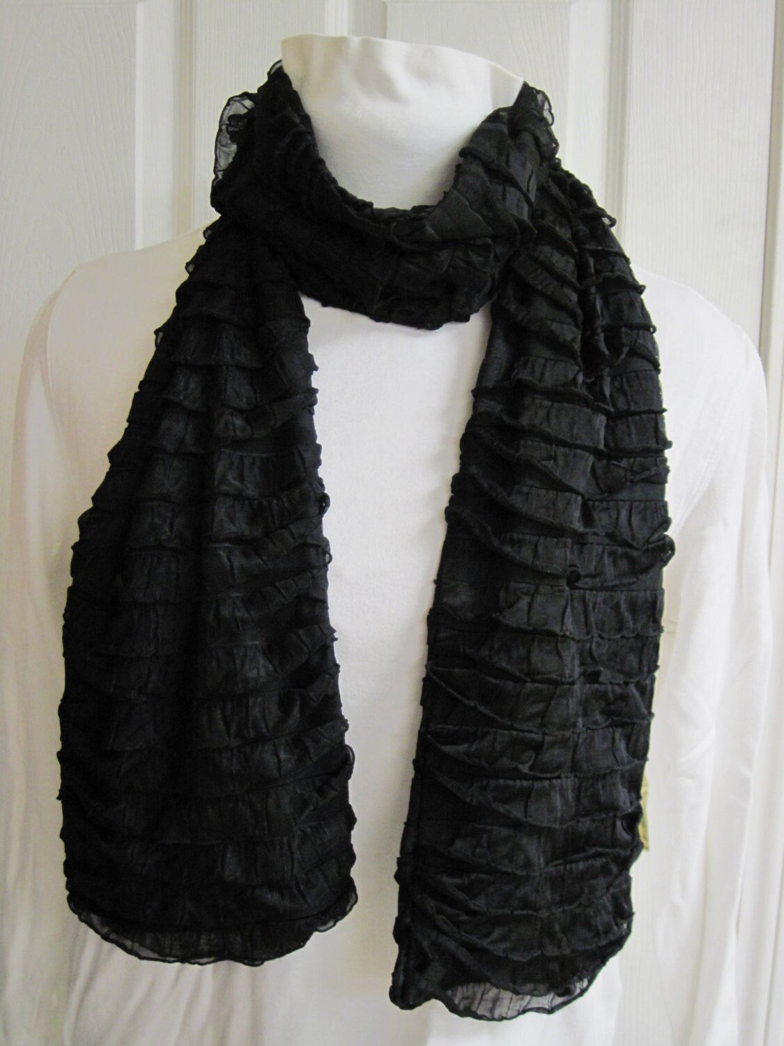 The "Black Ruffles" Scarf