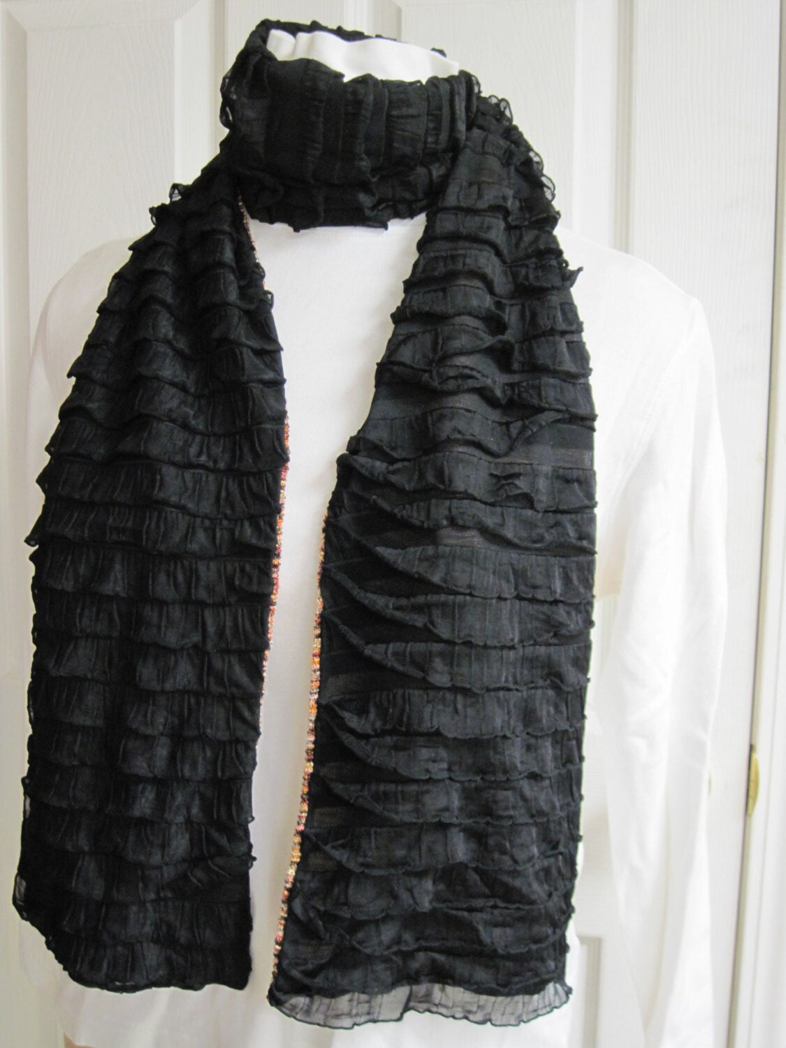 The "Black Ruffles" Scarf